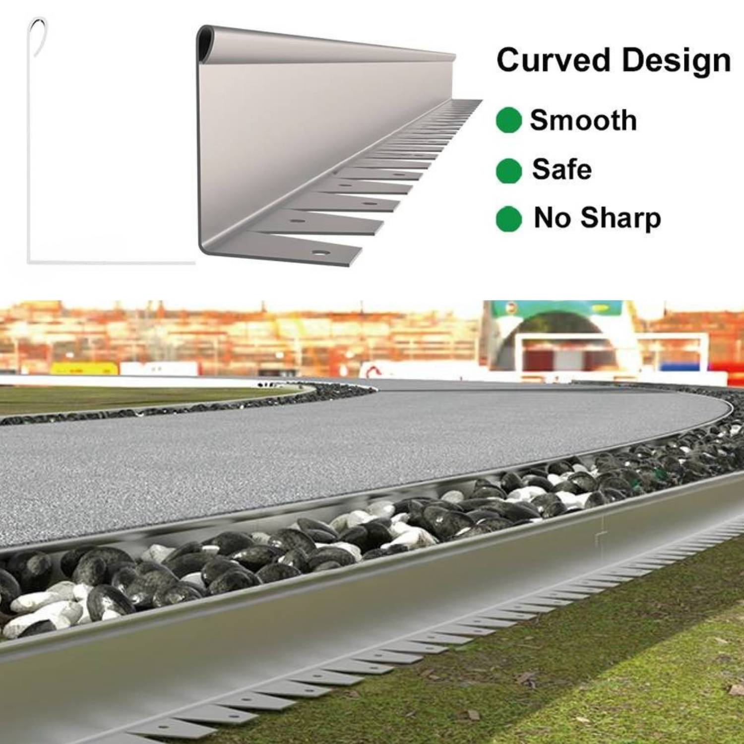 Stainless Steel Landscape Edging (50mm Face Height (per m)): image 4